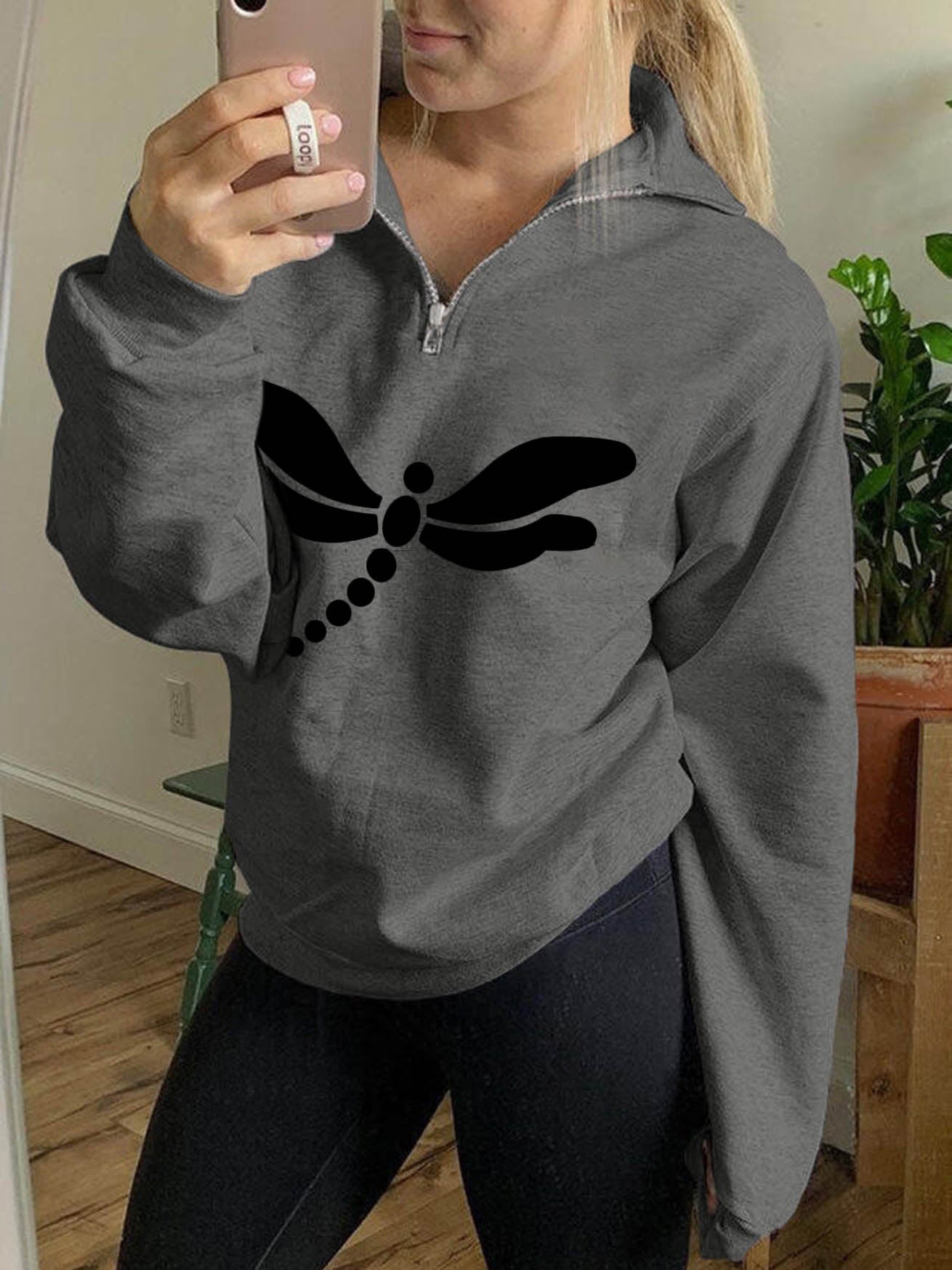 Jersey con cremallera libélula