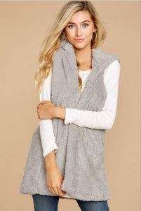 Chaleco con capucha de moda de felpa sexy