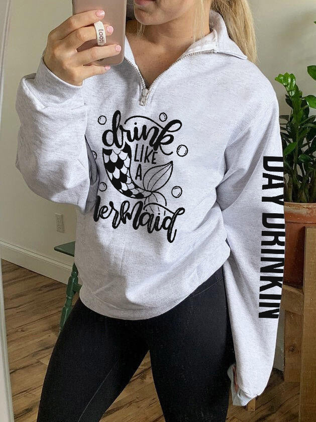 Bebe como una camisa de sirena con cremallera