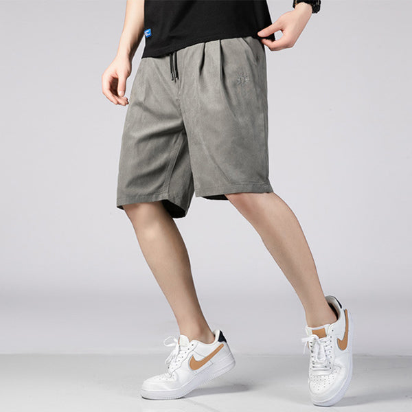 Pantalones cortos sueltos de color liso para hombres