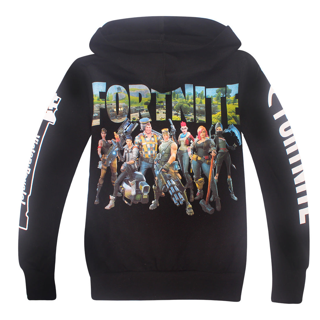 Fortnite Print Long Sleeve Zipper Sweater for Kids
