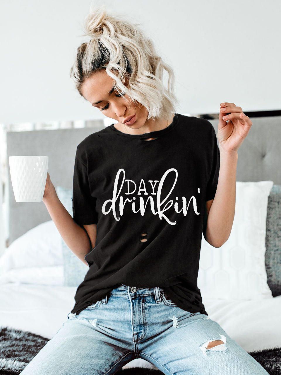 Camiseta informal estampada Day Drinkin