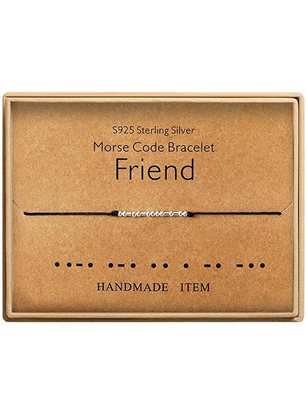 Morsecode Alphanumerisches Paar Armband