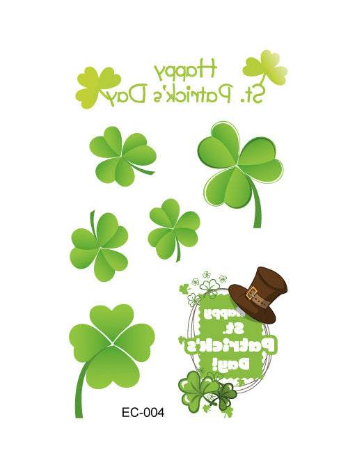 Pegatinas de tatuajes infantiles en la cara para St. Para el día de patricio