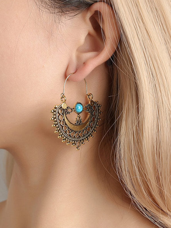 Pendientes de mujer estilo étnico calado modelo