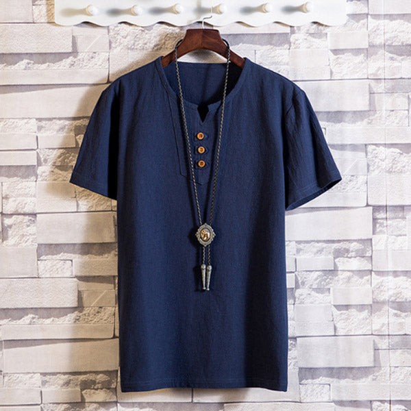 Camisa de hombre con manga corta y fina.