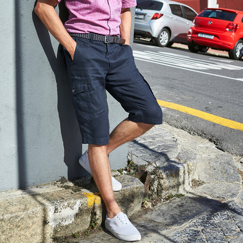 Shorts de lino ecológicos, cómodos, de verano, estilo callejero para hombres, cómodos y cortos