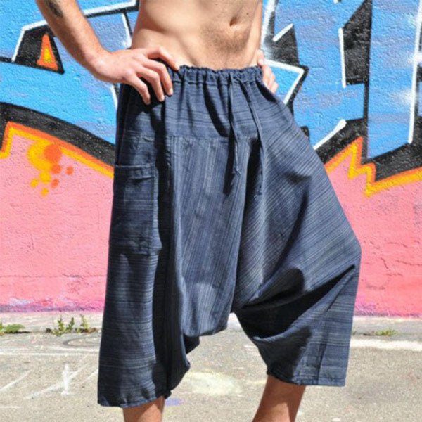 Pantalones casuales de rayas de estilo étnico para hombres