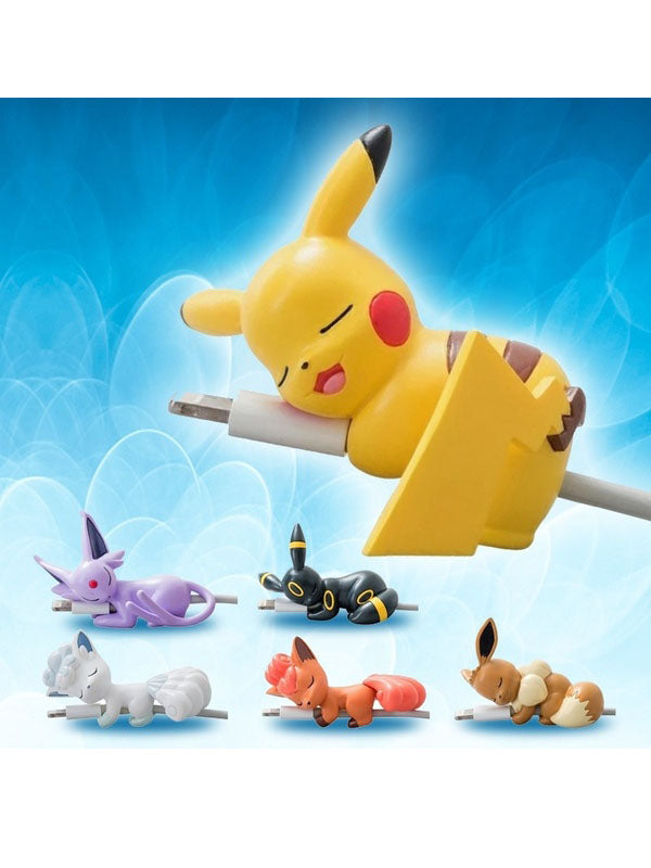 Pokemon Sleep 6pcs Cargador USB lindo Cubierta de protección de datos para iPhone Ipad