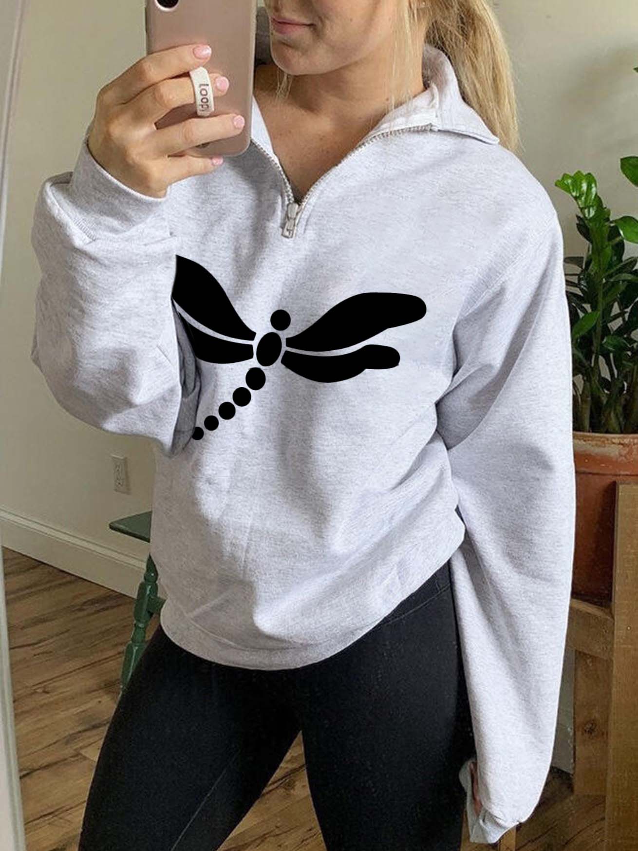 Jersey con cremallera libélula