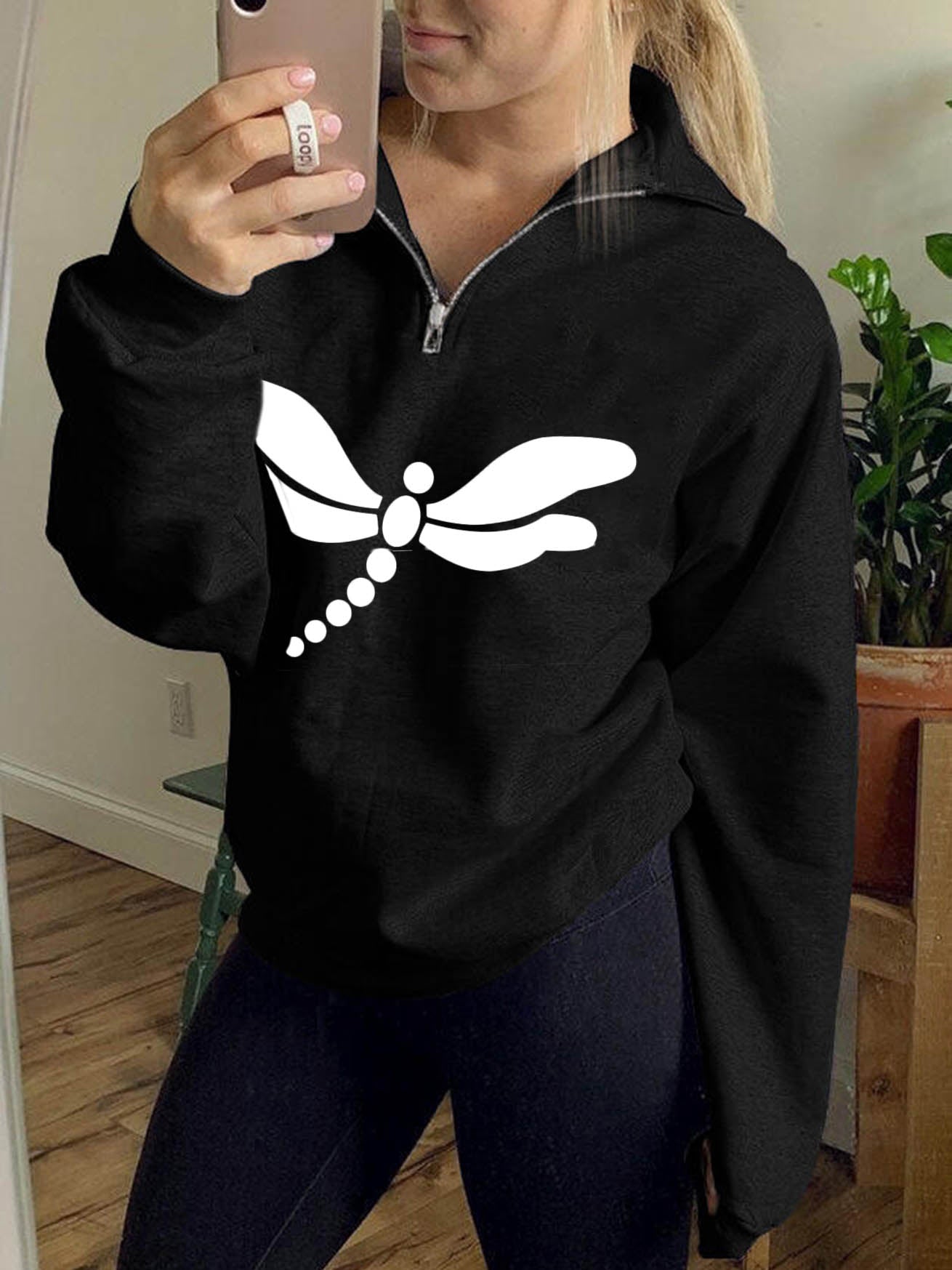 Jersey con cremallera libélula