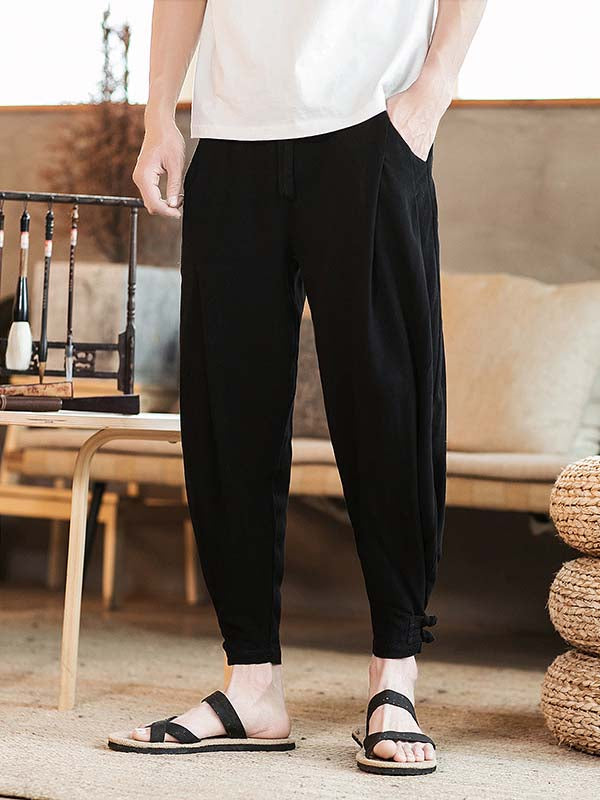 Pantalones casuales de algodón para hombre