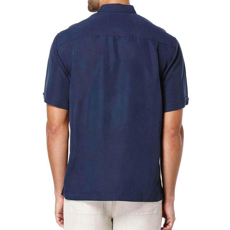 Herrenmode Classic Summer Bequeme gestreifte Kurzarm-Baumwoll-Leinenhemden