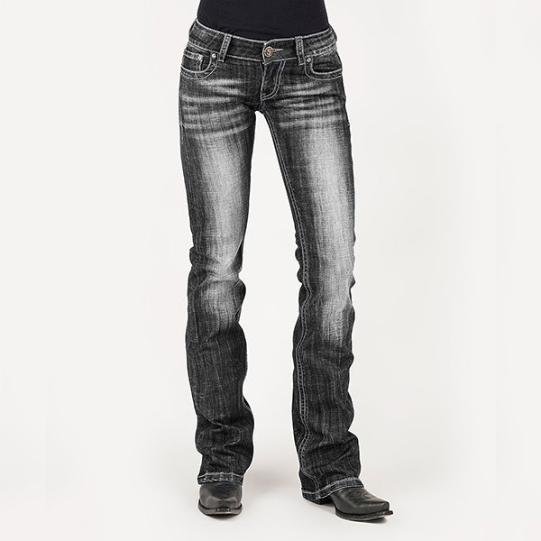 Blue Arrow Washed Bootcut jeans de equitación para mujer