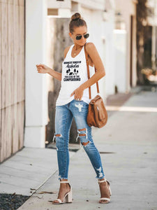 Frauen betrunkenster Haufen Arschlöcher Campground Print Tank
