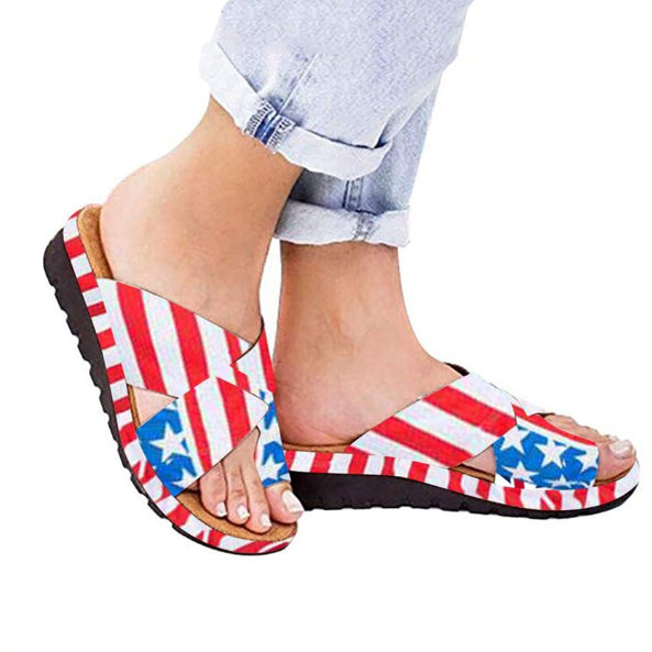 Sandalen mit Sonnenblumenriemen für Damen