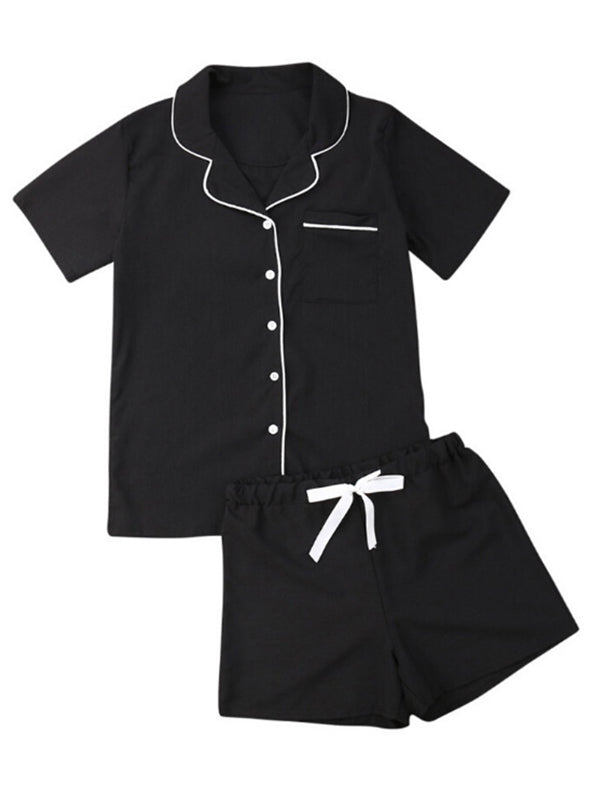 Moterų kasdieniai atspausdinti trumpų rankovių pižamos komplektai ir namų apranga