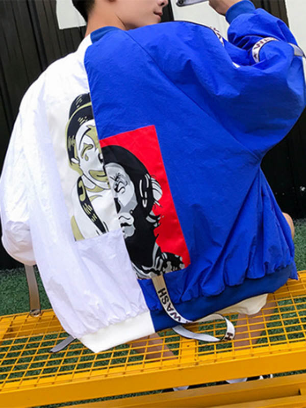 Chaqueta bomber de hombre con payaso estampado