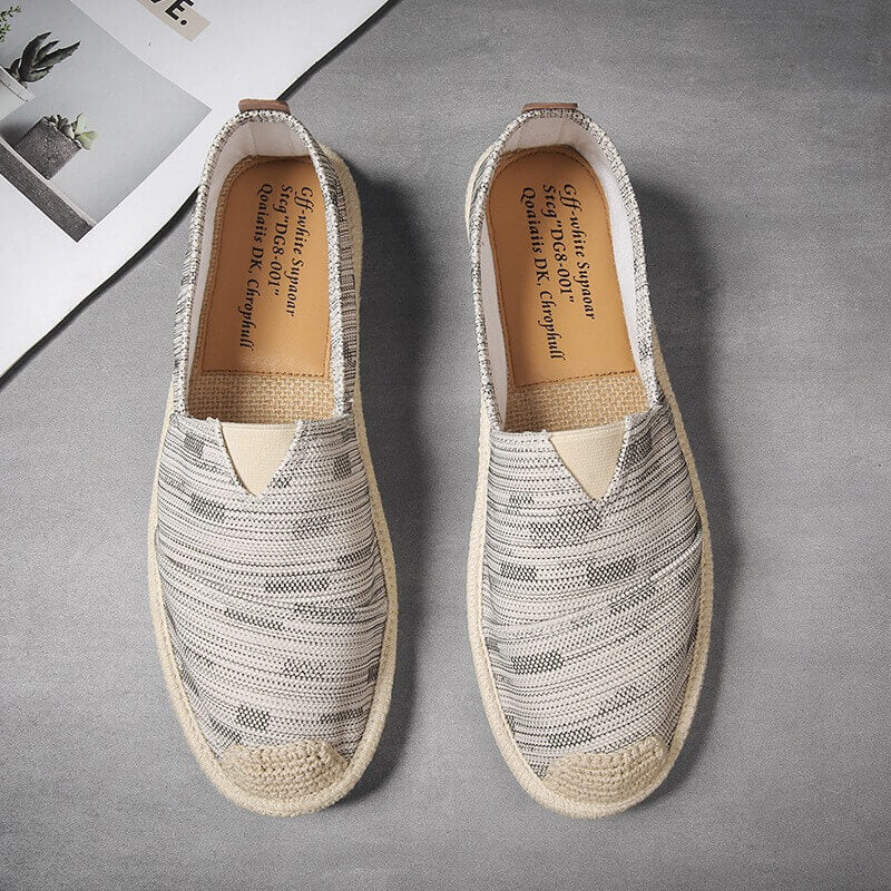 Zapatos de cáñamo cómodos y transpirables de verano para hombres casuales