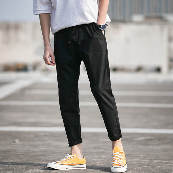 Pantalones casuales de lino para hombre