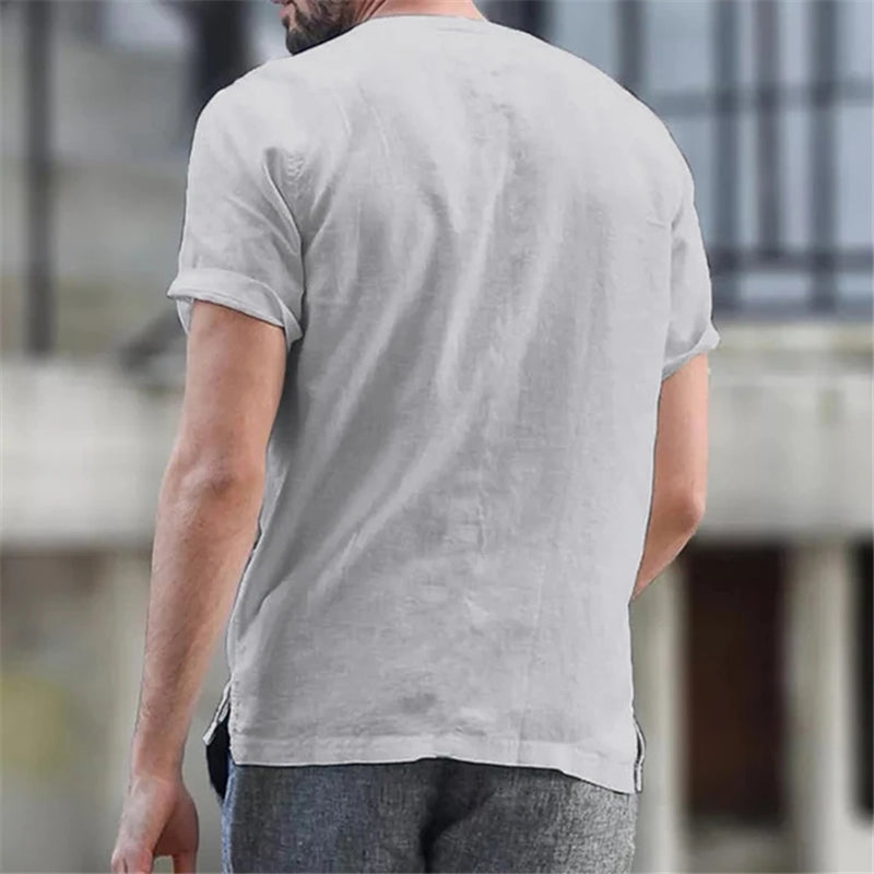 Button Down Herren O Neck Shirts