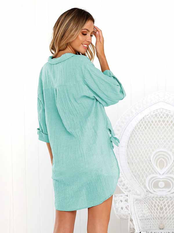 Camiseta de manga larga y botones