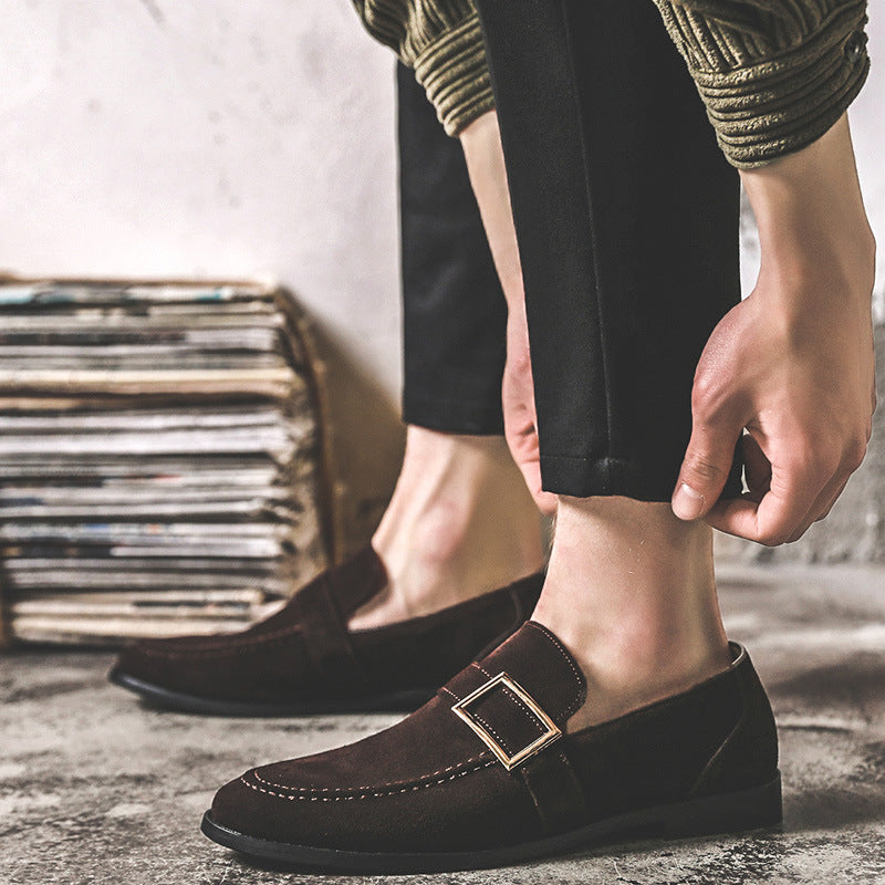 Zapatos de cuero marrón / negro