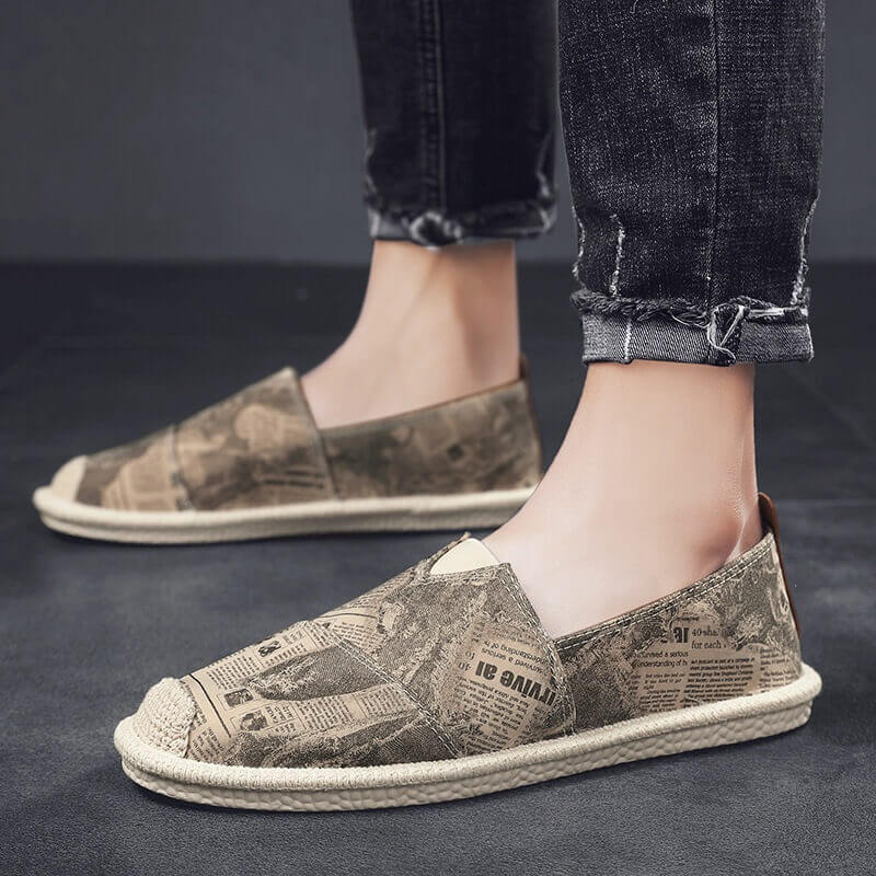 Zapatos de cáñamo cómodos y transpirables de verano para hombres casuales