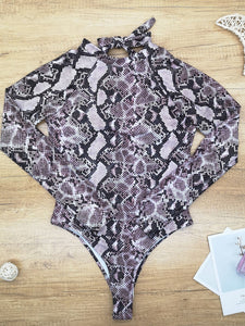 Langärmliger Skinny Pack Mehrfarben-Siamesischer Badeanzug für Damen