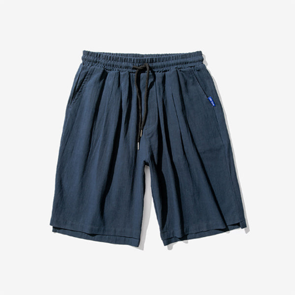 Shorts de lino para hombres rectos