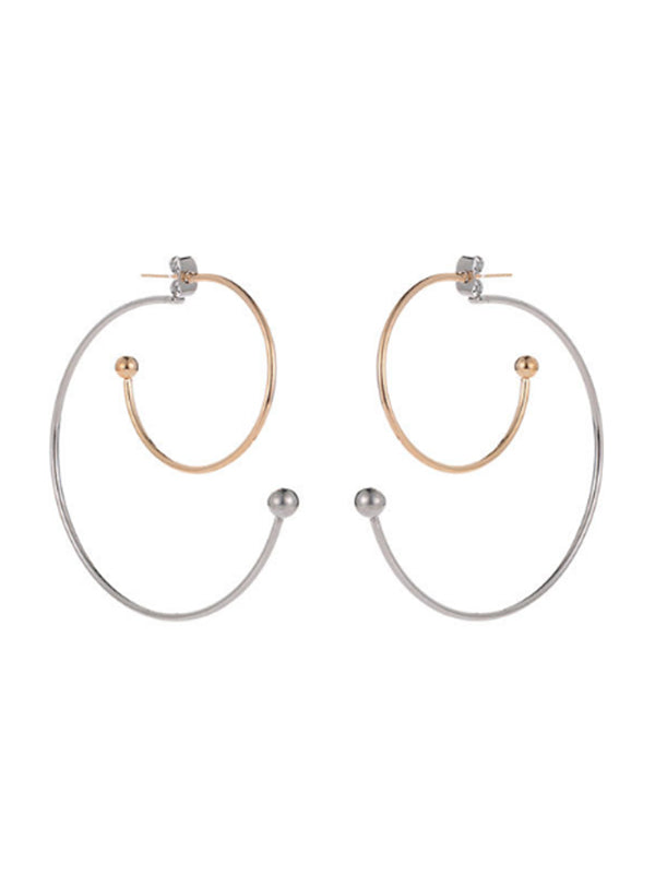 Pendientes de metal geométricos de moda para mujer