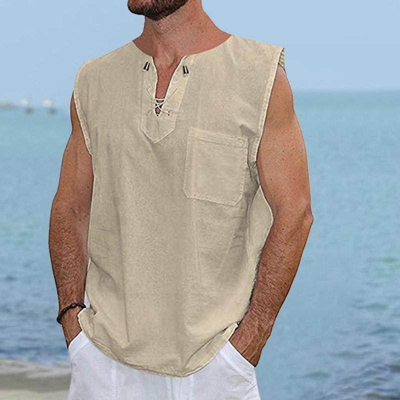 Camisa sin mangas para hombre sin mangas