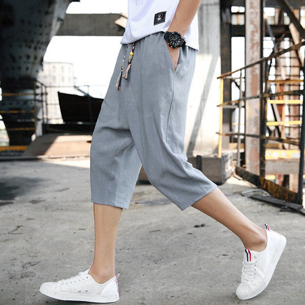 Shorts de hombre hechos de lino fino de algodón