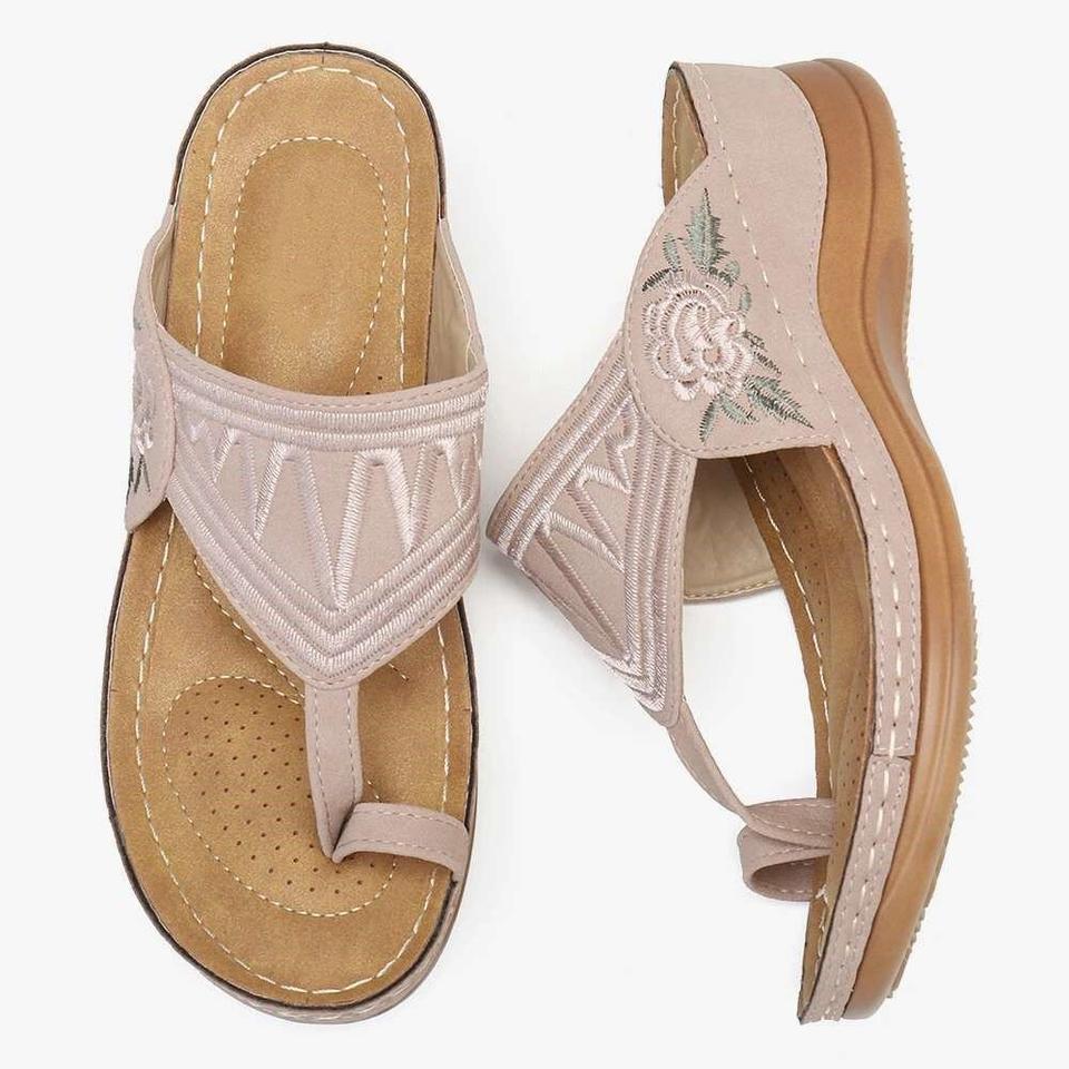 SANDALIAS DE BODAS KOMFY BORDADAS