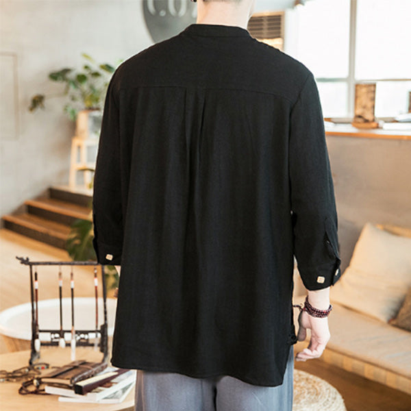 Camisa casual de lino para hombre