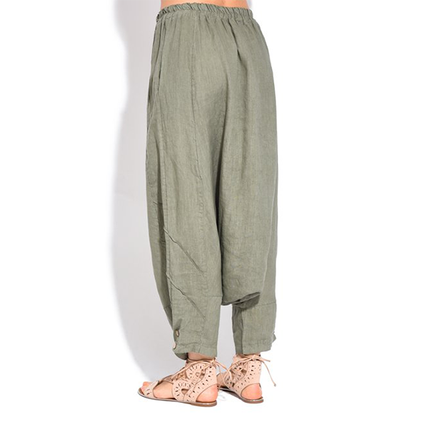 Pantalones harem de color natural para mujer