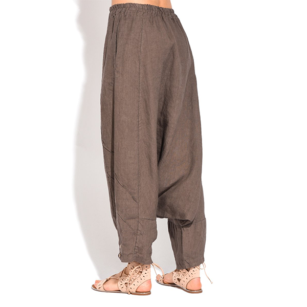 Pantalones harem de color natural para mujer