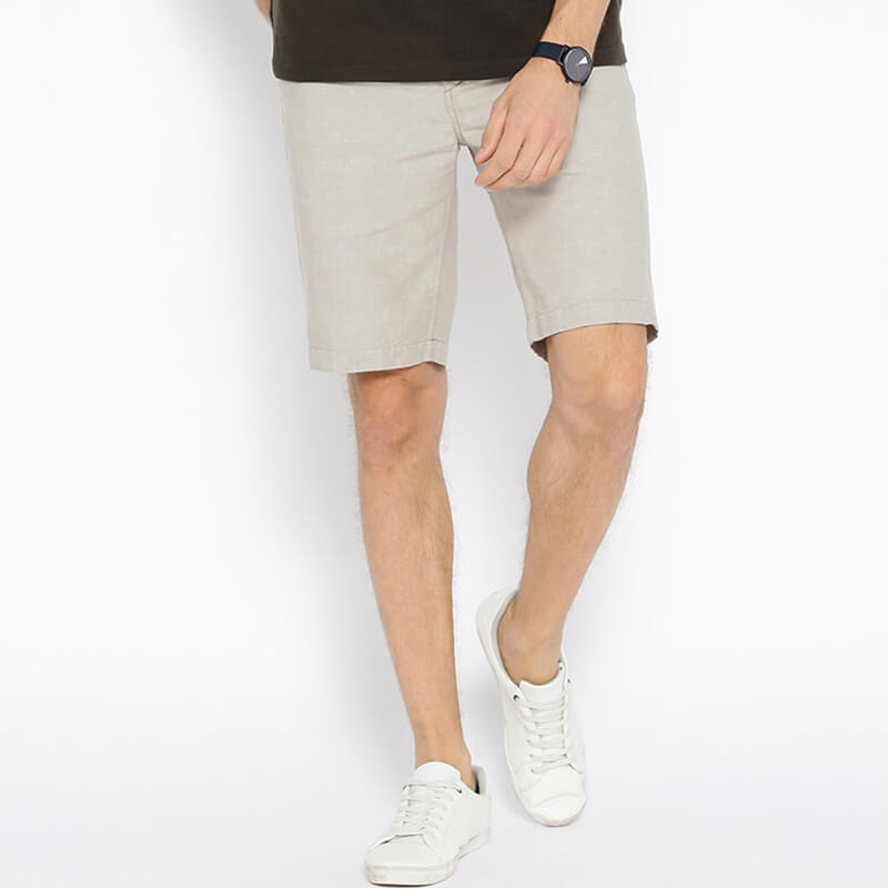 Herren Straight Summer Cool Atmungsaktive, weiche, bequeme Shorts aus Baumwoll-Leinen mit Kordelzug