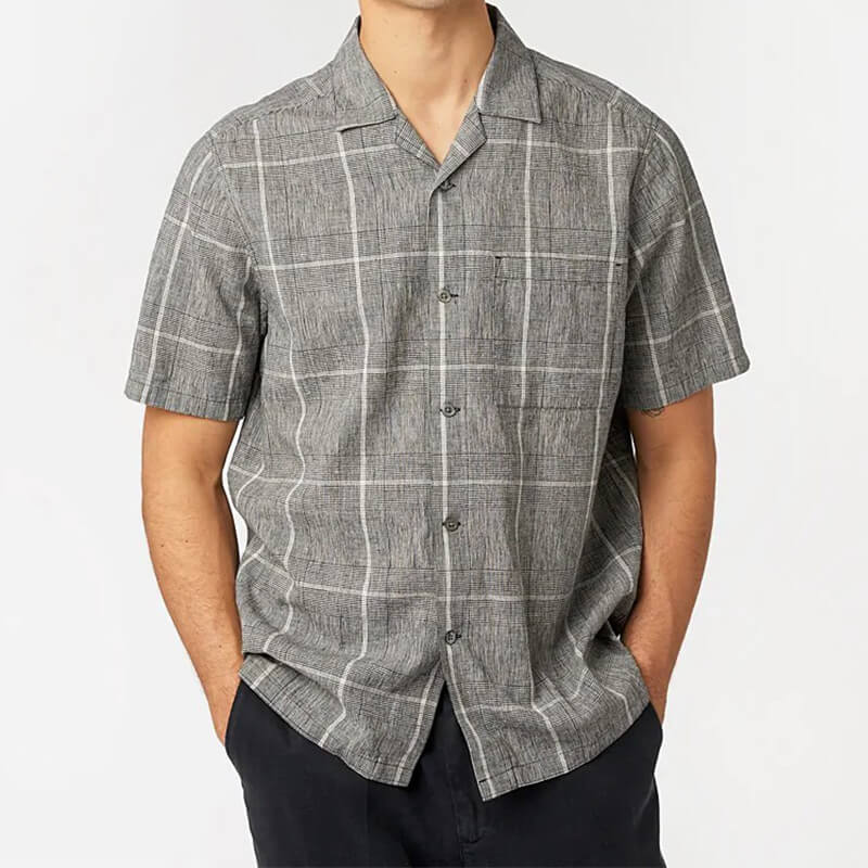 Vyriški vasariniai šaunių trumpų rankovių tinklinio modelio marškiniai