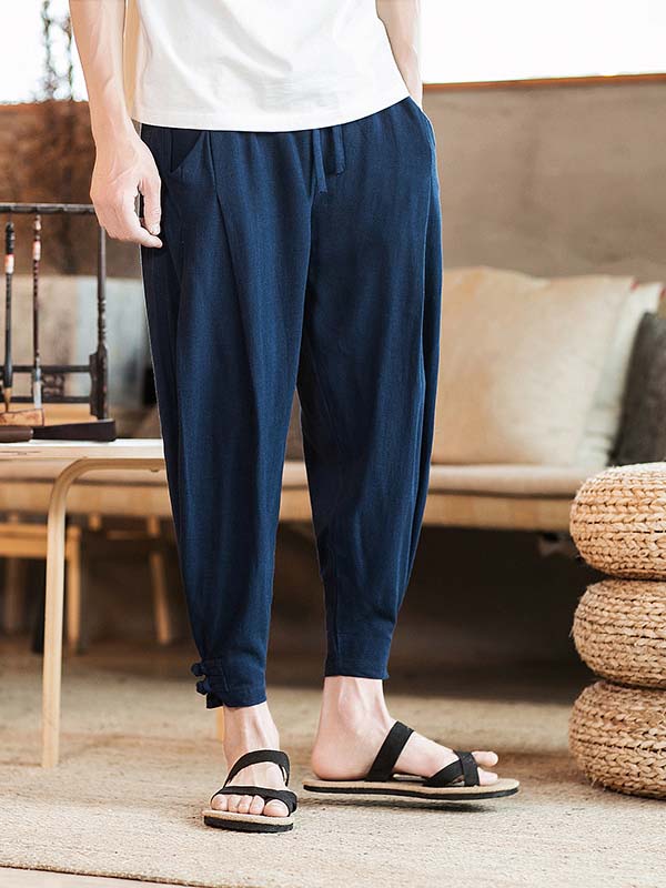 Pantalones casuales de algodón para hombre