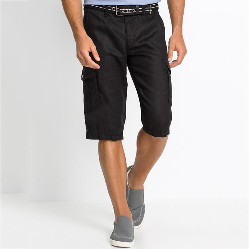 Shorts de lino ecológicos, cómodos, de verano, estilo callejero para hombres, cómodos y cortos