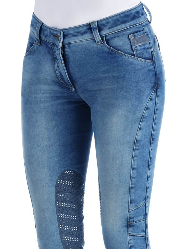Lässige einfache Jeans-Reithose für Frauen