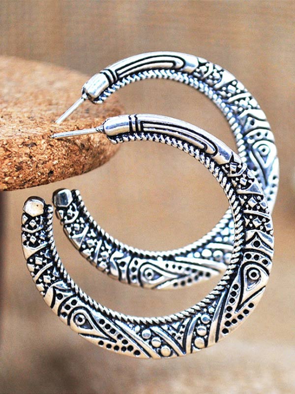 Pendientes vintage de mujer galvanizados