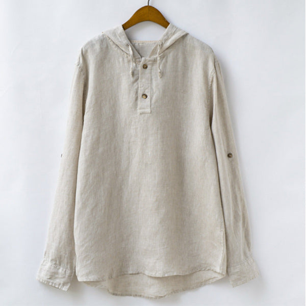 Camisa casual para hombre con capucha.