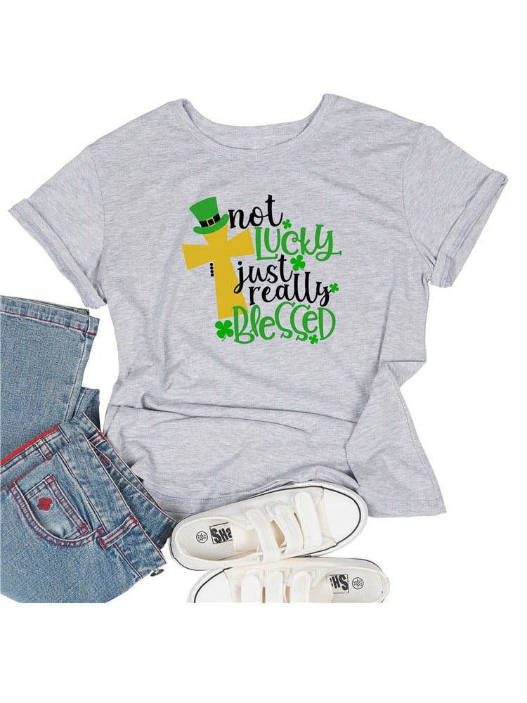 Camisa Damen mit Druck no Lucky acaba de ser bendecida