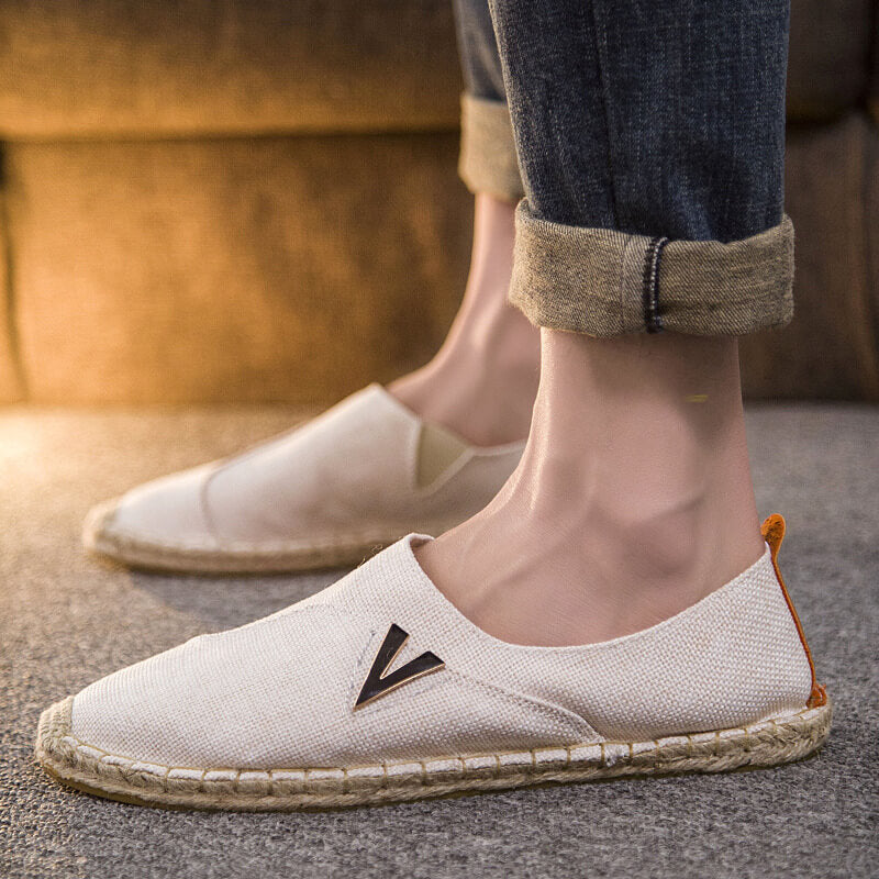 Calzado casual de lino para hombre