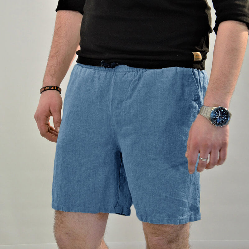 Klassische sommerliche coole atmungsaktive lockere feste leichte leichte umweltfreundliche Leinenshorts der Männer