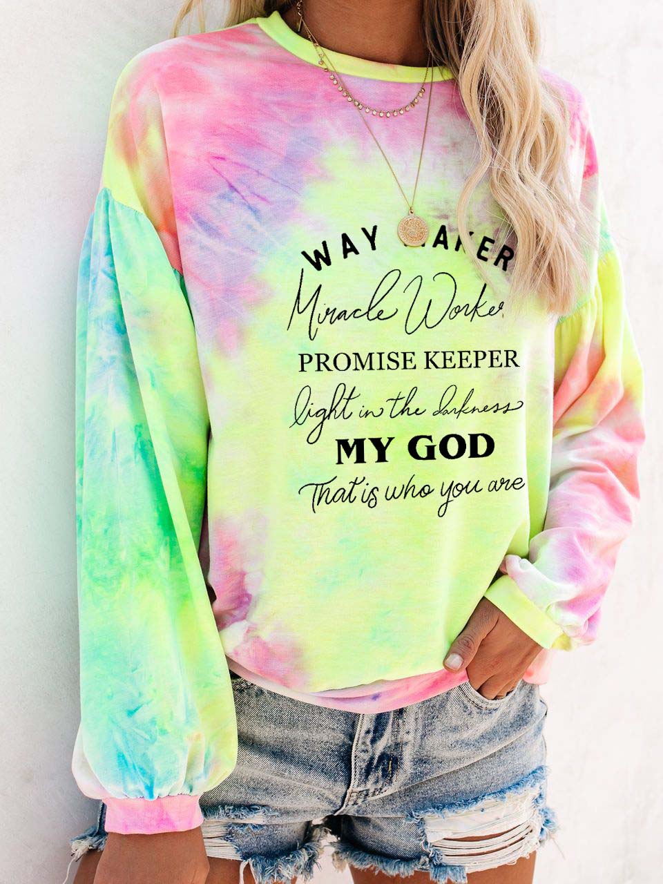 Way Maker Lyrics Faith marškinėliai ilgomis rankovėmis