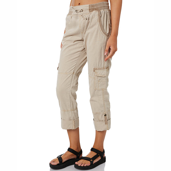Bolsillos caqui para mujer &quot;pantalones capri&quot; pantalones cargo