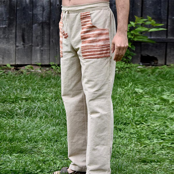 Pantalones de lino vintage para hombre